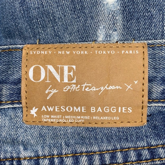 ONE TEASPOON Awesome Baggies Destroyed Low Jeans Size 27 - Picture 4 of 16